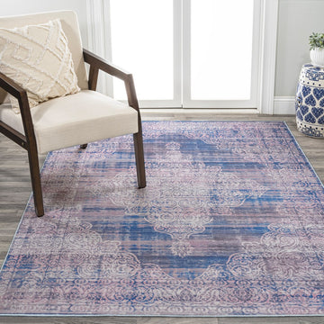 Regis Bohemian Medallion Washable Area Rug
